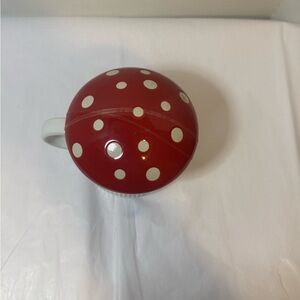 Red Mushroom Ceramic Polka Dot Mug